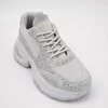 Sneakers dama talpa platforma Gri cu strasuri argintii Dusty picture - 5