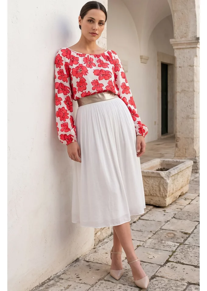 Bluza boema coral daisy