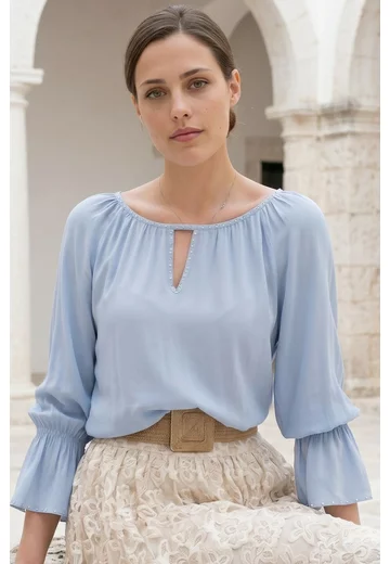 Bluza boho sparkle details din vascoza