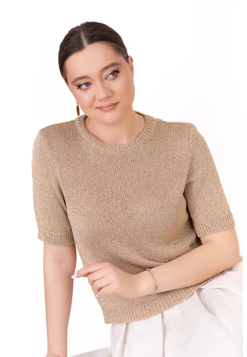 Bluza crosetata gold