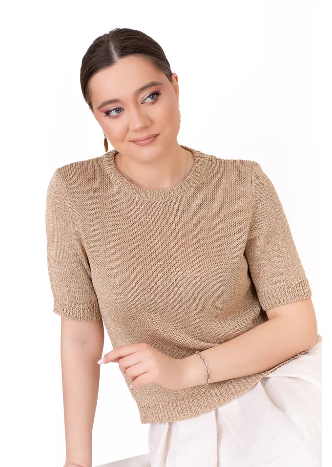 Bluza crosetata gold