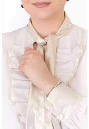 Bluza eleganat cu jabou si accente metalizate