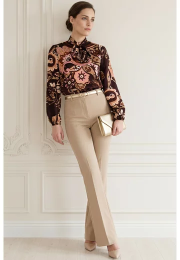 Bluza eleganta vintage paisley din vascoza imprimata