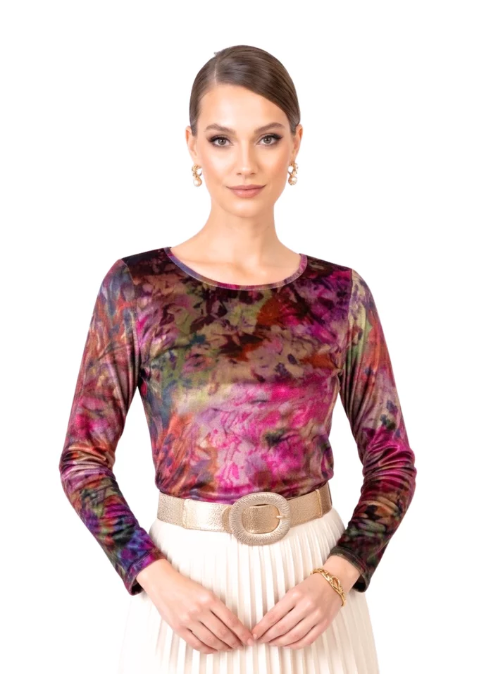 Bluza passion glow din catifea elastica