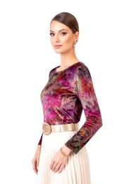 Bluza passion glow din catifea elastica