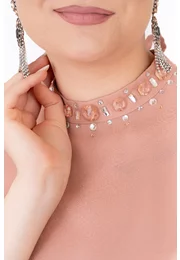 Bluza Rose Chic cu colier din pietre