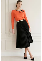Bluza scarlet grace din jerse decorata cu flori