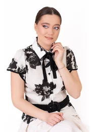 Camasa black rose din vascoza fina creponata