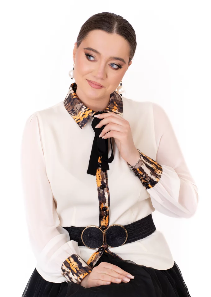 Camasa eleganta cream kaleidoscope