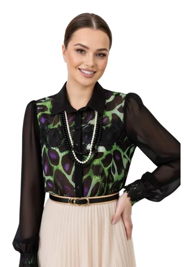 Camasa eleganta cu print abstract