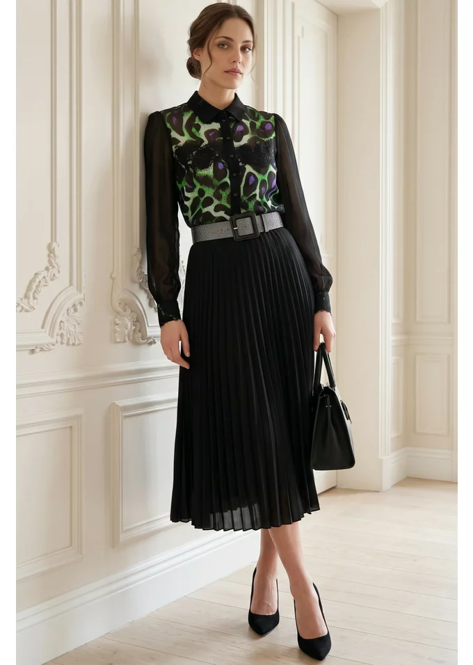 Camasa eleganta cu print abstract