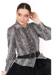 Camasa eleganta wild at heart accesorizata cu pietre si strasuri