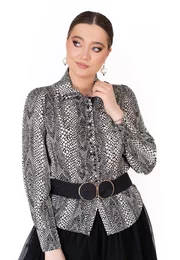 Camasa eleganta wild at heart accesorizata cu pietre si strasuri
