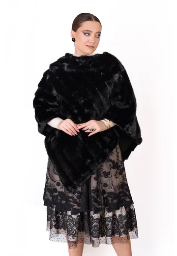 Capa eleganta tip blana neagra