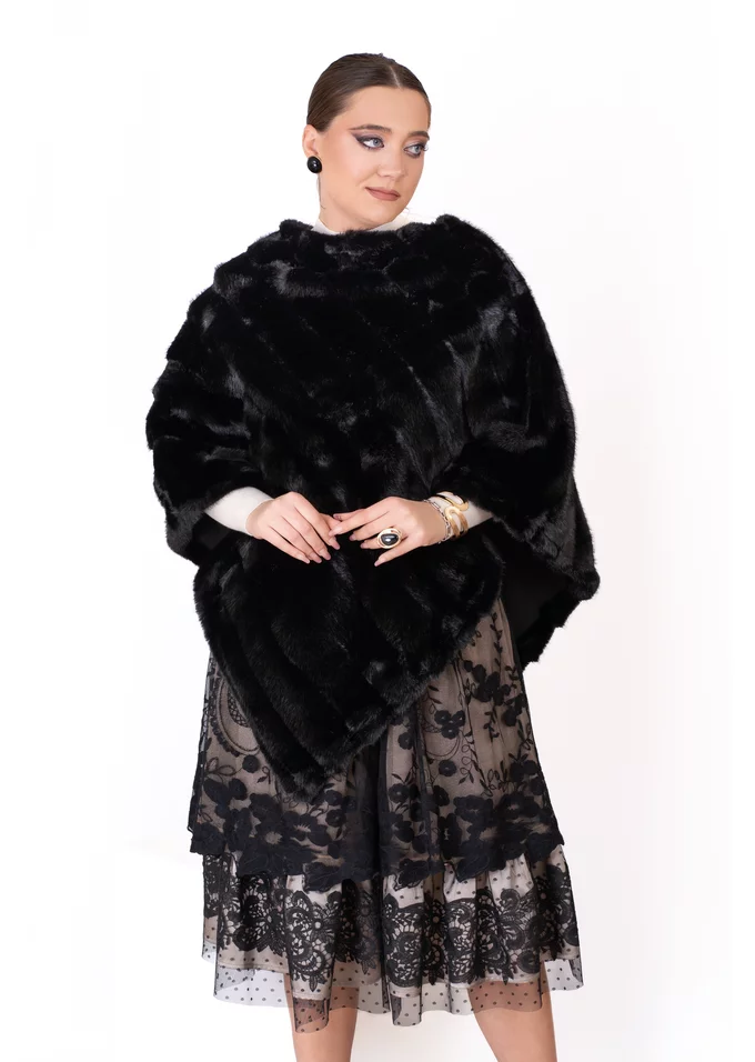 Capa eleganta tip blana neagra