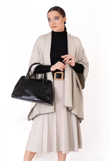 Cardigan tricotat crem