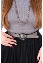 Centura eleganta neagra cu pietre lucioase