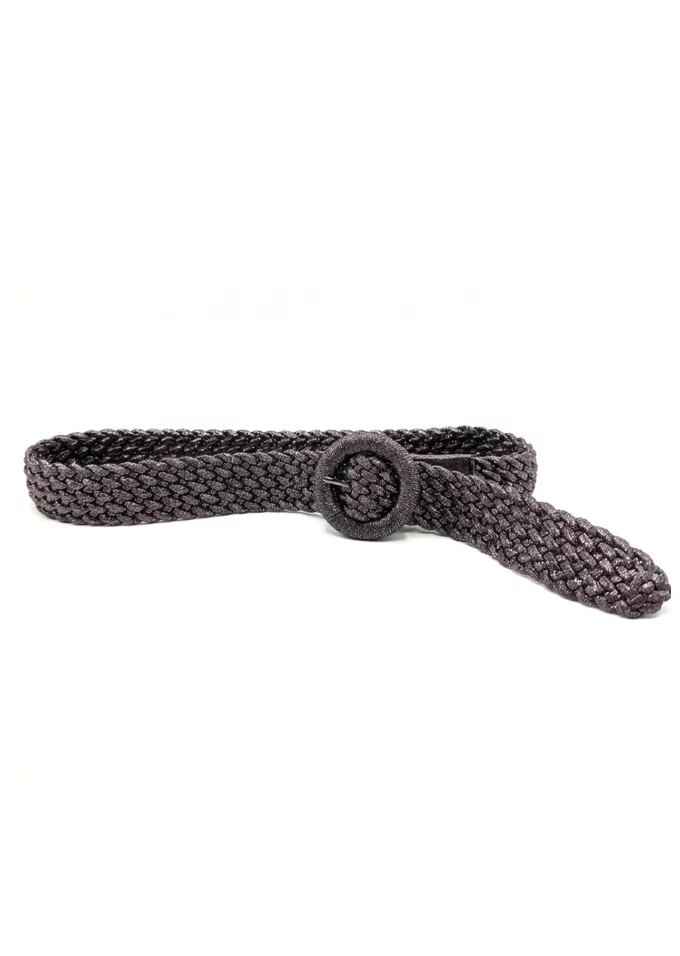 Centura mov impletita cu catarama rotunda