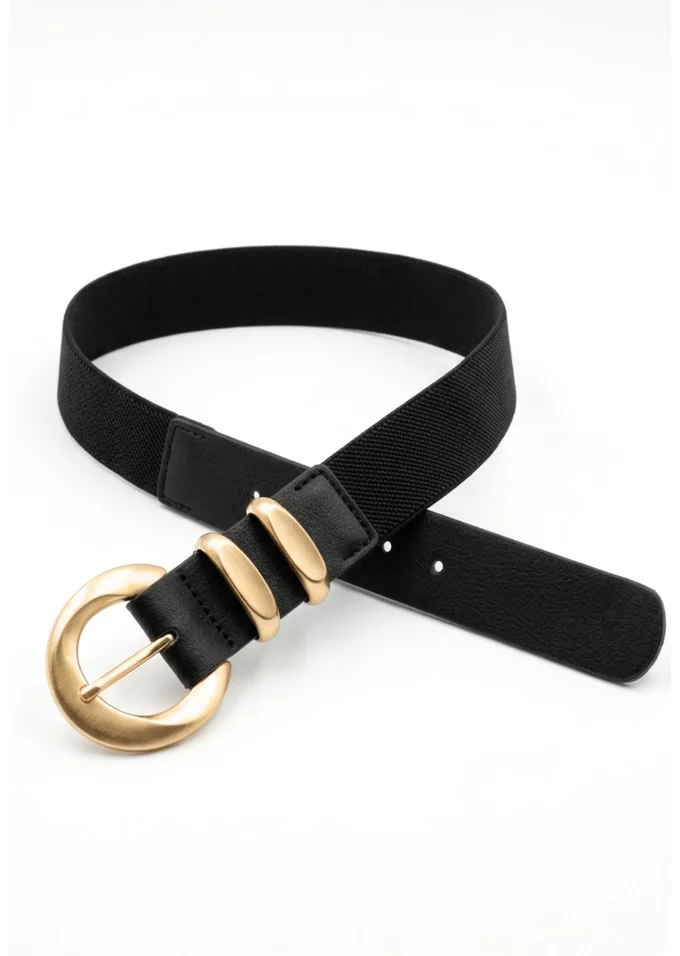 Centura neagra cu catarama metalica