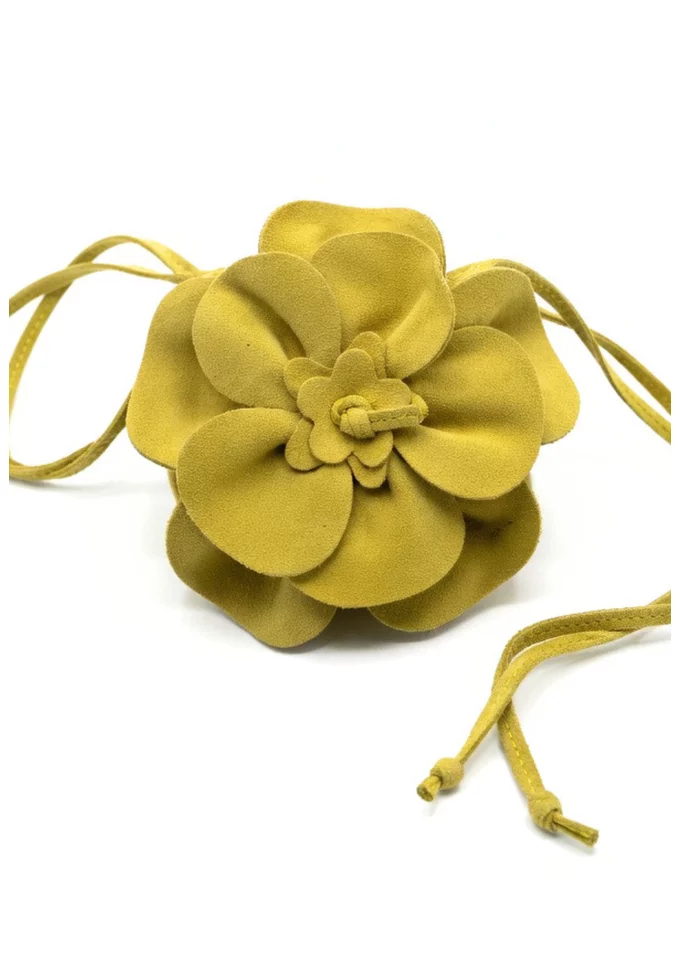 Centura subtire galbena cu floare