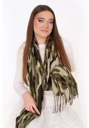 Esarfa delicata verde model army