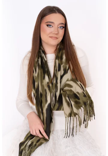 Esarfa delicata verde model army