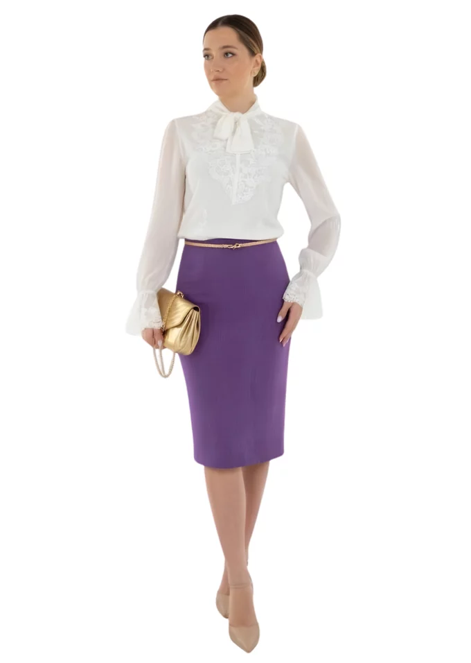 Fusta conica chic purple