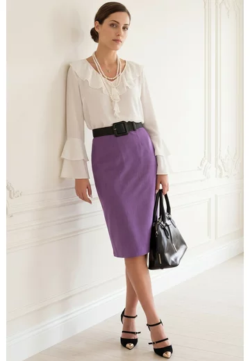 Fusta conica chic purple