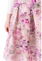 Fusta din brocard floral vintage amour