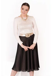 Fusta eleganta gold beige