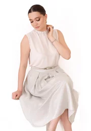 Fusta iridescent shine din in cu lurex color