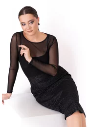 Fusta lace noir din dantela macrame ghipur