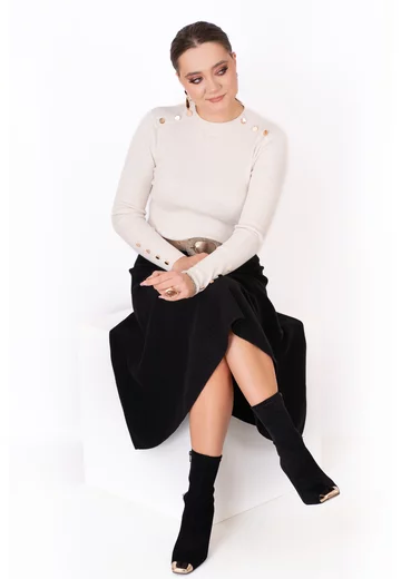 Fusta  plisata neagra