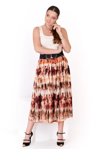 Fusta rapsody cu print tye-dye