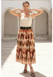 Fusta rapsody cu print tye-dye