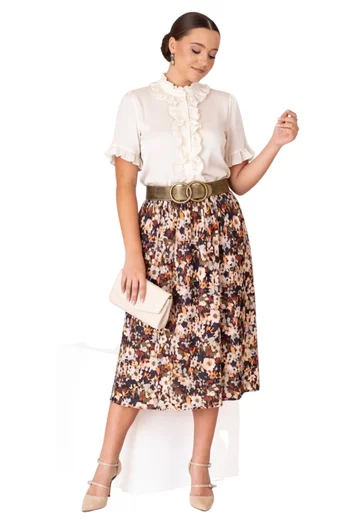 Fusta vintage amour din vascoza in stil boem