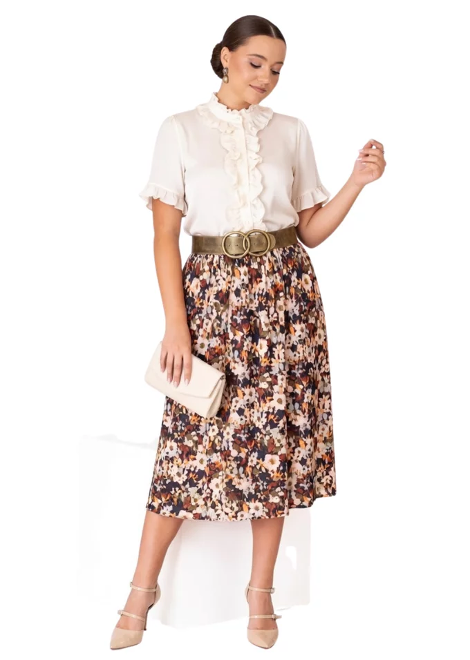 Fusta vintage amour din vascoza in stil boem