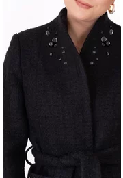 Haina Glam Black Pearl cu cordon