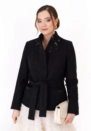 Haina Glam Black Pearl cu cordon