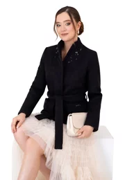 Haina Glam Black Pearl cu cordon