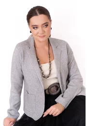 Jerseu elegant tricotat gri