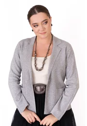 Jerseu elegant tricotat gri