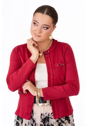 Jerseu fall bloom accesorizat cu strasuri