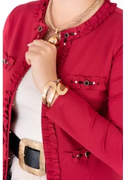 Jerseu fall bloom accesorizat cu strasuri