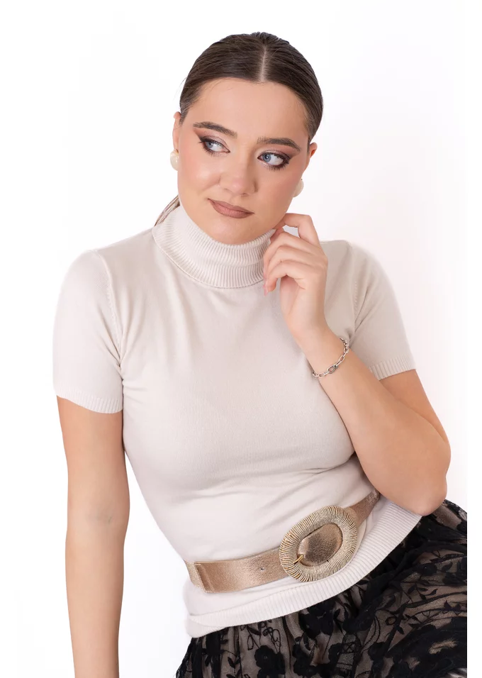 Maleta cu mancea scurta ivory