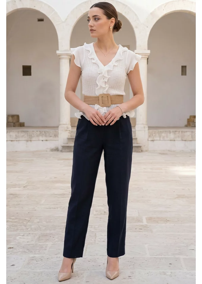 Pantalon business din in natur navy
