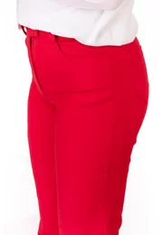 Pantalon evazat rosu corai