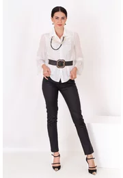 Pantalon  negru cu strasuri pe buzunare