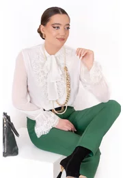 Pantalon office conic verde