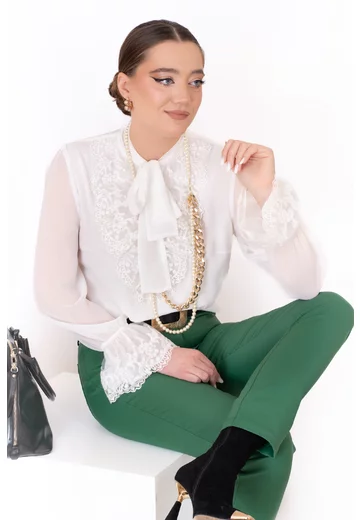 Pantalon office conic verde